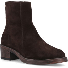 (, ) Hush Puppies Ayla Leather Women's CHOCOLATE Heeled Ankle Boots