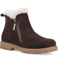 (, ) Hush Puppies Hollis Zip Suede Women's CHOCOLATE Winter Ankle Boots