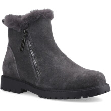 (, ) Hush Puppies Hollis Zip Suede Women's GREY Winter Ankle Boots