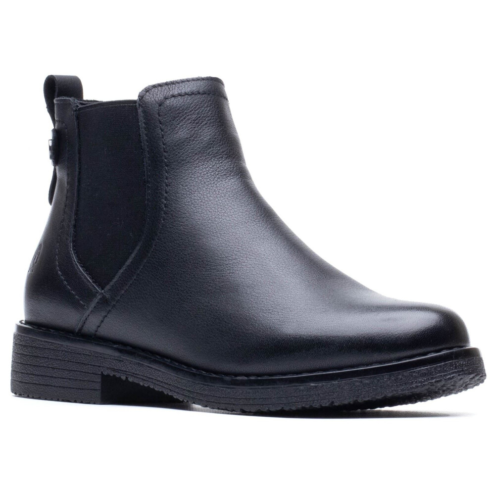 Hush Puppies (, ) Maddy Leather Suede Women's Black Boots