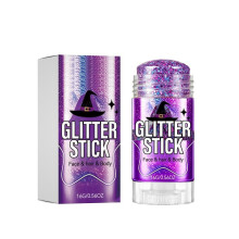 Glitter Makeup Stick Purple Portable Body Face Silky Shimmer Natural Highlight Stick