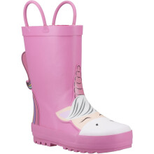 (, ) Cotswold Puddle Boot 3D Rubber Girl's Pink Wellington Boots