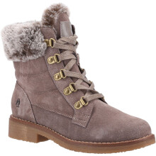 (, ) Hush Puppies Florence Wide Fit Suede Women's TAUPE Wide Fit Winter Ankle Boots