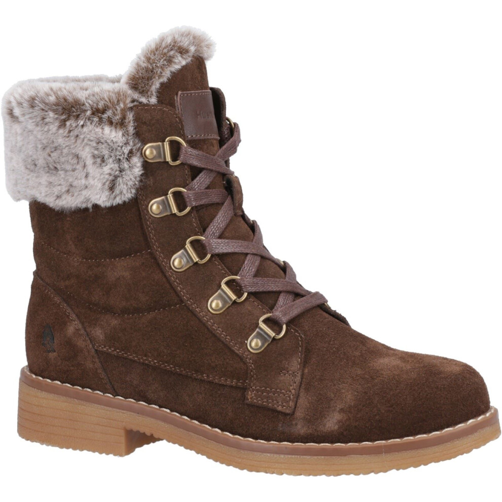 Hush Puppies Women's Brown Florence Wide Fit Boot Ankle Boots Chocolate - Size 4 - Image 7
