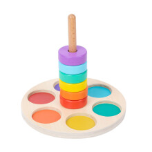 Rainbow Plugging Toy 3D Puzzle Game Sensory Education Learning Props Child Gift