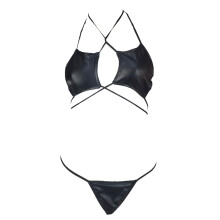 Glitter Star Shape Bathing Suit for Women Halter Bikinis Set Two Pieces Swimwear Black