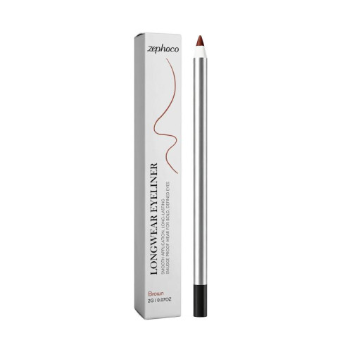 Zephoco Waterproof Eyeliner Pen Brown Smooth Natural Define Daily Makeup Essential