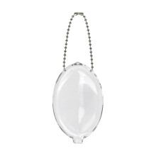 Beaded Chain Coin Purse with Pinch Closure for Daily Carry and Travel Clear