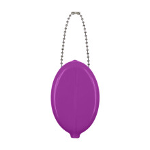 Pinch-Open Coin Purse with Soft PVC Exterior for Commuting and Shopping Purple