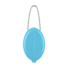 Squeeze Coin Holders Coin Purse with Beaded Chain,PVC Change Purse Daily Carry Sky Blue