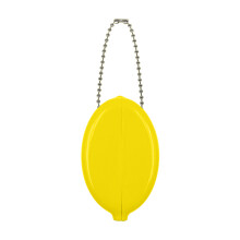 Small Squeeze Purse with Soft PVC Finish for Coins, Keys, and Earbuds Yellow