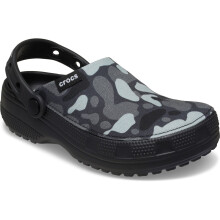 (, ) Crocs Classic Crafted Camo Textile Blend Men's Black Clogs