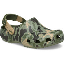 (, ) Crocs Classic Strap-Back Camo EVA Boy's Cargo/Multi (Backstrap GLOW) Casual Shoes - Clogs