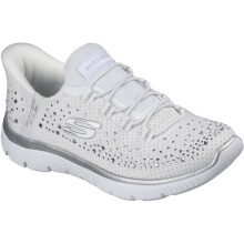 (, ) Skechers Summits Brilliant Shine Textile Women's White/Silver Trainers