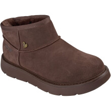 (, ) Skechers Keepsakes Cozy Mini Leather Women's Chocolate Winter Ankle Boots