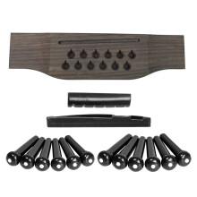 15pcs/set Acoustic Guitar Bridge Pins Saddle Nut Sets Rosewood Upper Lower