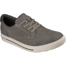 (, ) Skechers Arch Fit Solano 2.0 Rey Leather Men's Grey Lace-Up Shoes