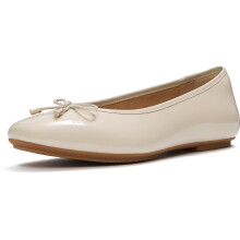 (, ) Fitflop Delicato Bow Leather Women's Hazy Taupe Flats