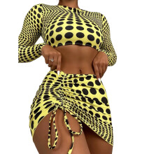 Ladies Bathing Suit New Fashion Women Swimsuit Sexy Casual Thin Sexy Beachwear Yellow S