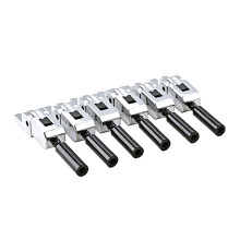 Guitar Bridge Set of 6pcs Double Locking System Locked Saddles for Guitar Bridge Chrome