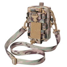 Portable Waist Belt Bag with Shoulder Strap Hunting Compact Bag Easy Use CP camouflage