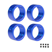 Remote Control Extended Wheel Rims Beadlock Rings Modified Kits for 1:6 TRXA Blue