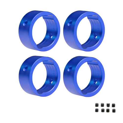 Remote Control Extended Wheel Rims Beadlock Rings Modified Kits for 1:6 TRXA Blue