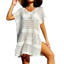 Swimsuit Beach Cover Up Shirt Bikinis Beachwear Bathing Suit Summer Beach Dress White