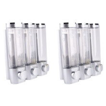 2X 3-in-1 Room Wall Mounted Bathroom Shower Pump Dispenser and Organizer - Can Be Used for Shampoo,Conditioner,B