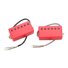 Electric Guitar Alnico Humbucker Pickup Engraved Flower Double Pickup Humbuckers Red matte