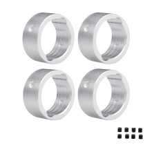 Remote Control Extended Wheel Rims Beadlock Rings Modified Kits for 1:6 TRXA Silver