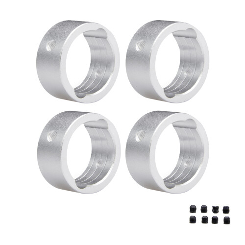 Remote Control Extended Wheel Rims Beadlock Rings Modified Kits for 1:6 TRXA Silver