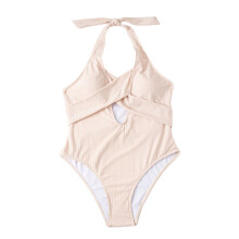 Comfortable Swimsuit Fashion Sexy One-piece Swimsuit Beachwear Gathered Bikini White XXL
