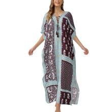 Floral Print Beach Dress Women Bikinis Cover Up for Sun for Protection Beach Cov