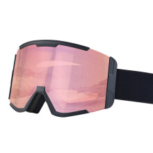 Ski Goggles for Men Women, Snow Snowboard Goggles UV Protections Black frame pink tab