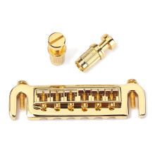 Adjustable Wraparound Guitar Bridge Combined Bridge Tailpiece Kit For Guitars Golden