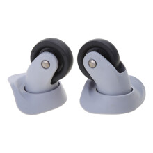 1 pair Replacement Wheels Repair Accessories for Luggage Trolley Suitcase Light Grey