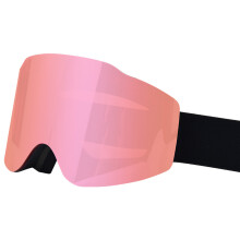 Snowboard UV Protections Anti Fog Lens Snow Goggles Large Vision Black frame pink tab