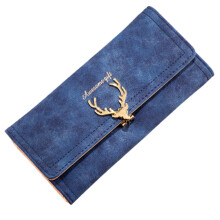 2023 NEW Change Pouch Card Purse Multi-Slot Card Case Holder Trifold Long Royal blue