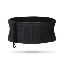 Slim Running Belt for Women, Fanny Pack Knit Concealed Waist Bag Waist Belt Pack Black L