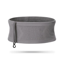 Knit Breathable Concealed Waist Bag Waist Belt Pack Universal Elastics Flip Belt Gray M