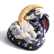 Handmade dragon tissue cover craft project for shelf or desk display 5