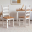 Mercers Furniture Corona White Dining Chairs Pair Solid Wood Mexican Pine Wooden x2 1