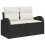 VidaXL vidaXL Gartensofa-set 7 stk. Schwarz und Creme Poly-Rattan 8