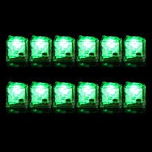 Liquid Sensor Ice Cube Flashing Blinking Glowing Light up Ice Cubes for Bar Green