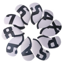 10Pcs Golf Club Headcover Waterproof Golf Head Covers Fit Most Brands Golf Iron B