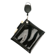 Mini Waterproof Golf Ball Towel Square Golf Club for Head Wiping Cloth with Buck Black