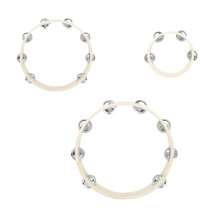 3Pcs Tambourine for Kid Hand Held Tambourine Rings Wood Tambourine Metal Bells