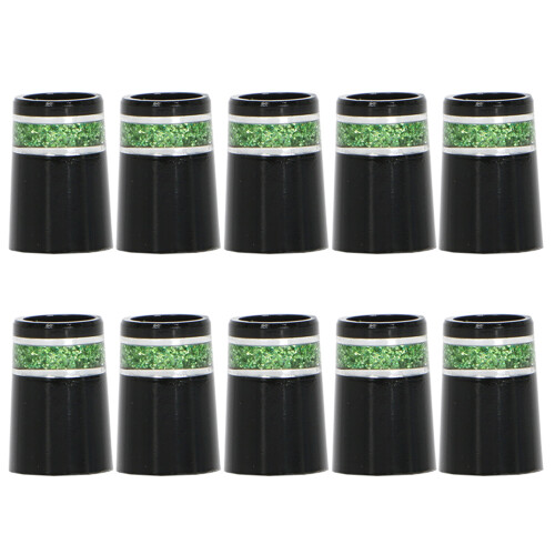 Black Tip Size 0.370 Golf Ferrules Replacement Plastic Golf Sleeve Ferrules Kit Green