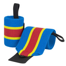 Wrist Support with Heavy Duty Thumb Loop Wrist Wrap for Powerlifting Competition Blue red